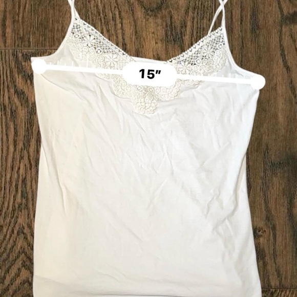 White Vintage-Inspired LOFT Tank Size M - Picture 6 of 7